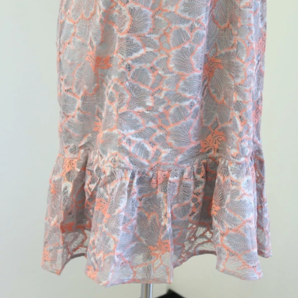NWT Lulus Ruffle Lace Midi Cocktail Dress - Picture 4 of 8